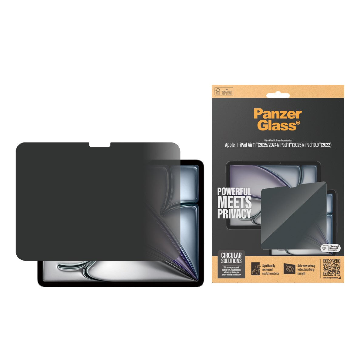 PanzerGlass® 2-Way Privacy Skærmbeskyttelse iPad Air 11'' (2024-2025) | iPad 11